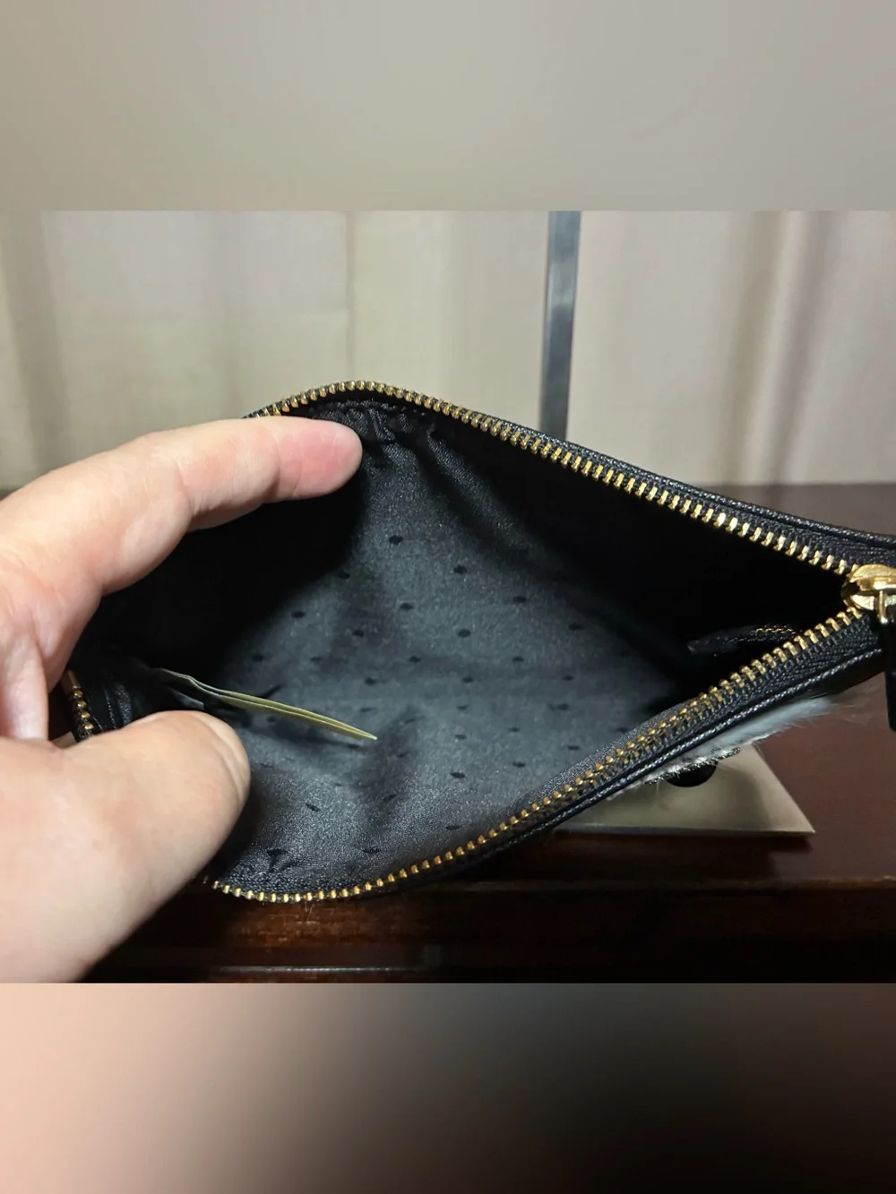 kate spade Black and White Owl Wristlet Clutch